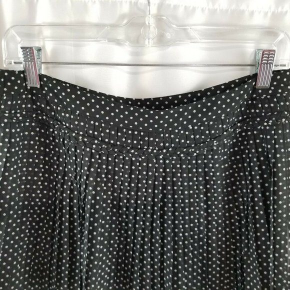 Amy Wear Girls Black & White Pleated Polka dot Swing Sheer Skirt Size 16 w/slip - Picture 8 of 8